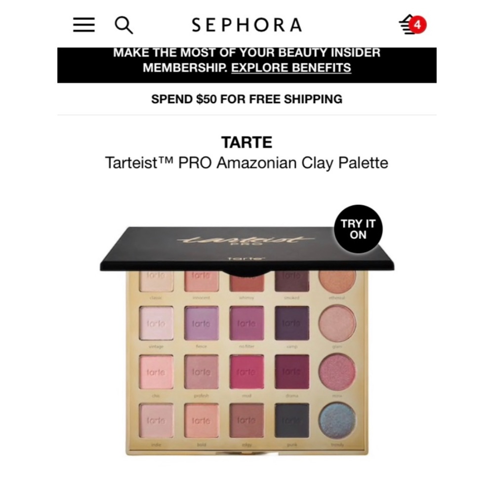 Tarteist Pro Makeup Palette